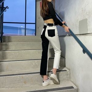 Trendy Revice black and white jeans